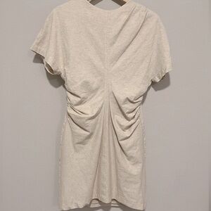 Zara Open Back Cream Dress